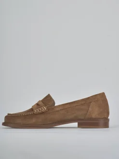 Discount Mocassini tacco 1cm camoscio Donna Mocassini