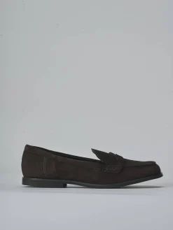 Discount Mocassini tacco 1cm camoscio testa Donna Mocassini