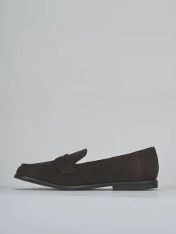 Discount Mocassini tacco 1cm camoscio testa Donna Mocassini