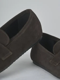 New Mocassini tacco 1cm camoscio testa Donna Mocassini