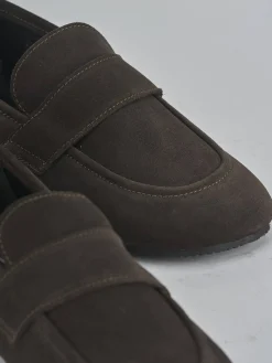 New Mocassini tacco 1cm camoscio testa Donna Mocassini