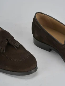 Hot Mocassini tacco 1cm camoscio testa Donna Mocassini