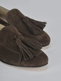 Discount Mocassini tacco 1cm camoscio testa Donna Mocassini