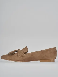 Sale Mocassini tacco 1cm camoscio Donna Mocassini