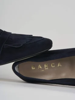 Hot Mocassini tacco 1cm camoscio Donna Mocassini