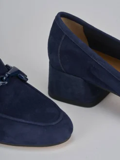 Outlet Mocassini tacco 3cm camoscio Donna Mocassini