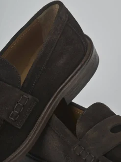 Mocassini tacco 1cm camoscio testa Donna Mocassini