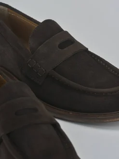 Mocassini tacco 1cm camoscio testa Donna Mocassini