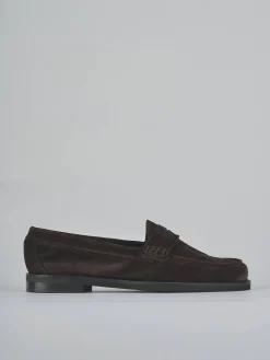 Hot Mocassini tacco 1cm camoscio testa Donna Mocassini