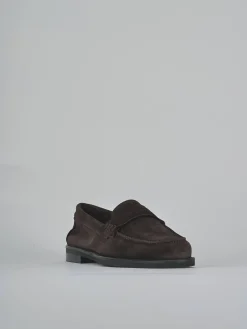 Hot Mocassini tacco 1cm camoscio testa Donna Mocassini