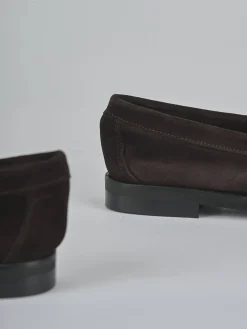 Hot Mocassini tacco 1cm camoscio testa Donna Mocassini