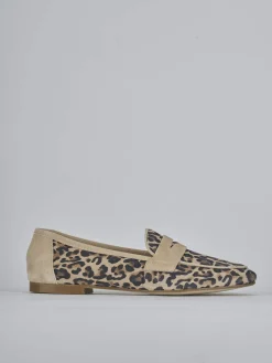 Outlet Mocassini tacco 1cm camoscio Donna Mocassini