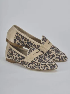 Outlet Mocassini tacco 1cm camoscio Donna Mocassini