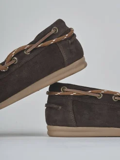 Clearance Mocassini tacco 1cm camoscio testa Donna Mocassini