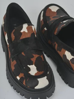 Hot Mocassini tacco 2cm cavallino Donna Mocassini