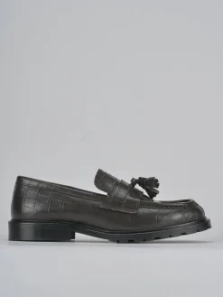 Clearance Mocassini tacco 2cm cocco testa Donna Mocassini