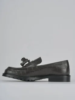 Clearance Mocassini tacco 2cm cocco testa Donna Mocassini