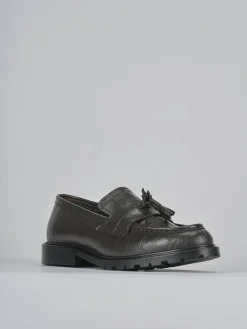 Clearance Mocassini tacco 2cm cocco testa Donna Mocassini