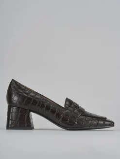 Outlet Mocassini tacco 6cm cocco testa Donna Mocassini