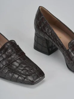 Outlet Mocassini tacco 6cm cocco testa Donna Mocassini