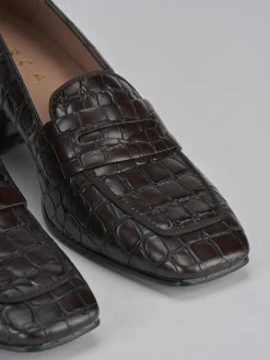 Outlet Mocassini tacco 6cm cocco testa Donna Mocassini