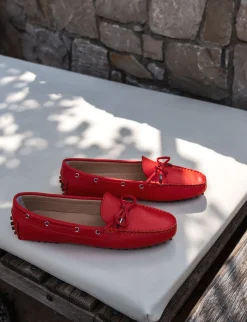 Clearance Mocassini tacco 1cm pelle Donna Mocassini