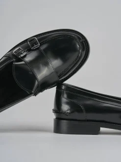 Clearance Mocassini tacco 2cm pelle Donna Mocassini