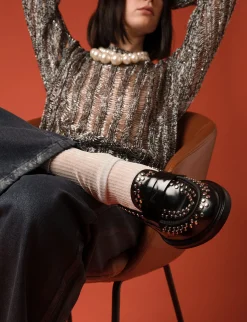 Discount Mocassini tacco 1cm pelle Donna Mocassini