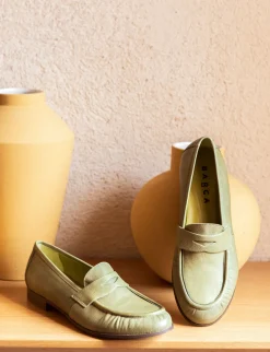 Clearance Mocassini tacco 1cm pelle Donna Mocassini