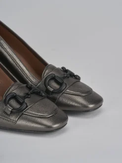 Discount Mocassini tacco 8cm pelle Donna Mocassini