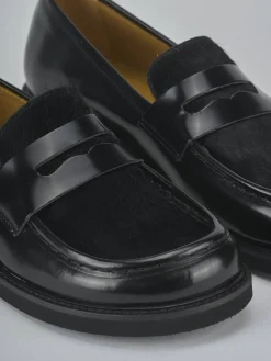 Clearance Mocassini tacco 3cm pelle Donna Mocassini