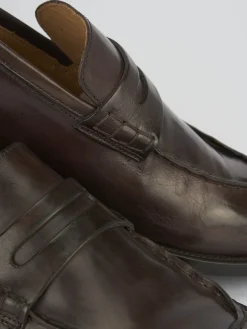 Discount Mocassini tacco 1cm pelle testa Uomo Mocassini