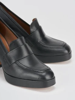 New Mocassini tacco 8cm pelle Donna Mocassini