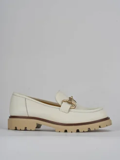 Clearance Mocassini tacco 2cm pelle Donna Mocassini