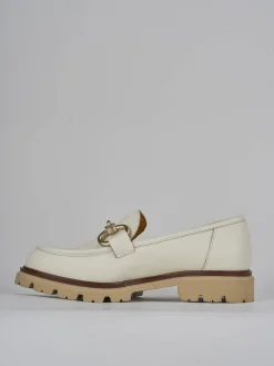 Clearance Mocassini tacco 2cm pelle Donna Mocassini