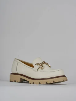 Clearance Mocassini tacco 2cm pelle Donna Mocassini