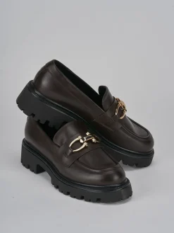 Outlet Mocassini tacco 2cm pelle testa Donna Mocassini