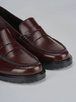 Mocassini tacco 3cm pelle bordo' Donna Mocassini