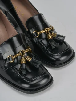 Hot Mocassini tacco 8cm pelle Donna Mocassini