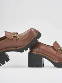 Clearance Mocassini tacco 6cm pelle Donna Mocassini