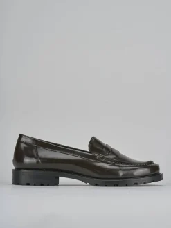 Clearance Mocassini tacco 3cm pelle testa Donna Mocassini