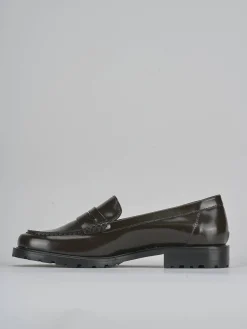 Clearance Mocassini tacco 3cm pelle testa Donna Mocassini