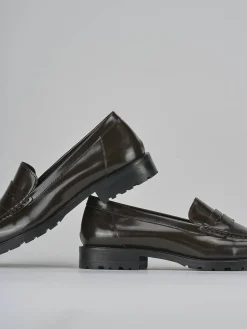 Clearance Mocassini tacco 3cm pelle testa Donna Mocassini