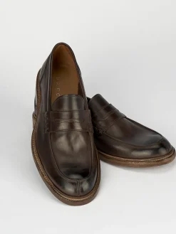 Sale Mocassini tacco 1cm pelle testa Uomo Mocassini