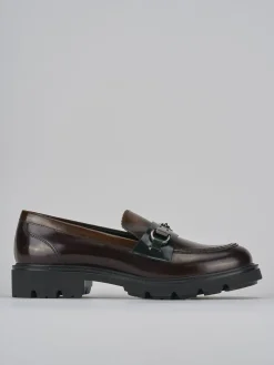 Hot Mocassini tacco 2cm pelle testa Donna Mocassini