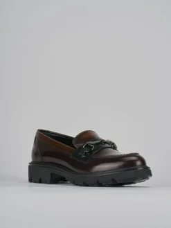 Hot Mocassini tacco 2cm pelle testa Donna Mocassini