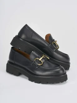 Outlet Mocassini tacco 2cm pelle Donna Mocassini