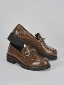 Clearance Mocassini tacco 3cm pelle Donna Mocassini