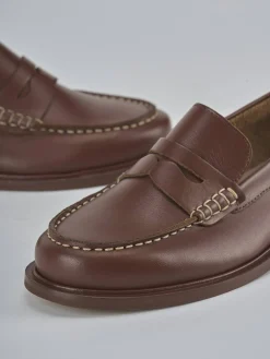 New Mocassini tacco 1cm pelle testa Donna Mocassini