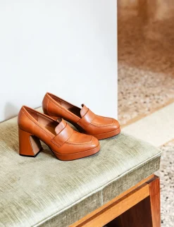 Online Mocassini tacco 8cm pelle Donna Mocassini